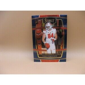 2022 Select Draft Picks #24 Jake Ferguson Red & Blue Dallas Cowboys Wisconsin